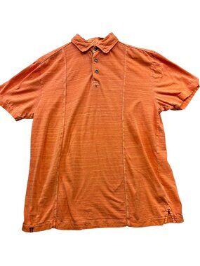 Vintage Italia c.1958 Reserved Stock Men's Polo Shirt Short Sleeve Size L Orange